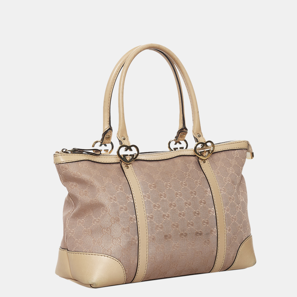 

Gucci Brown/Beige GG Canvas Lovely Tote Bag
