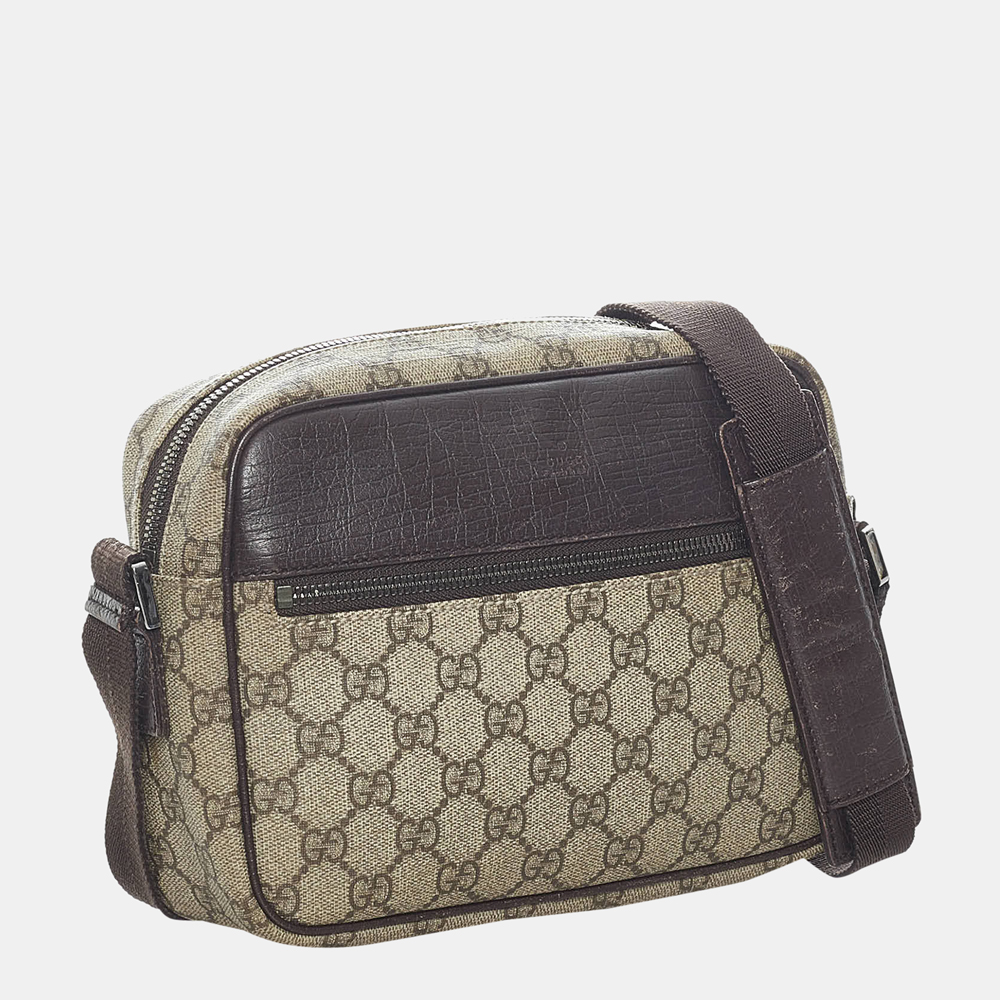 

Gucci Brown/Beige GG Supreme Crossbody Bag