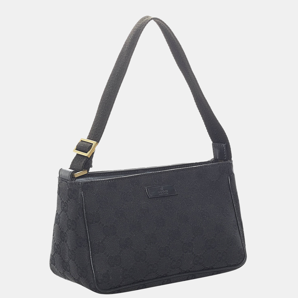 

Gucci Black GG Canvas Baguette