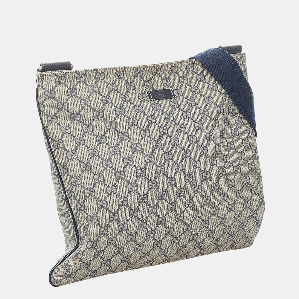 

Gucci Beige/Black/Brown GG Supreme Crossbody Bag