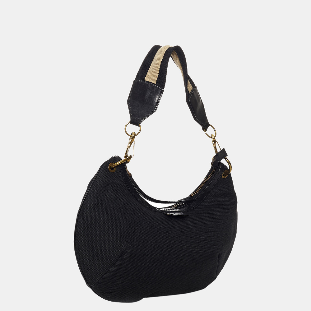 

Gucci Black Canvas Hobo Bag