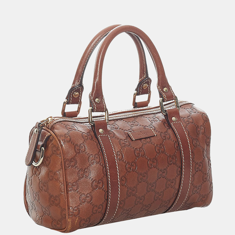 

Gucci Brown Guccissima Boston Bag