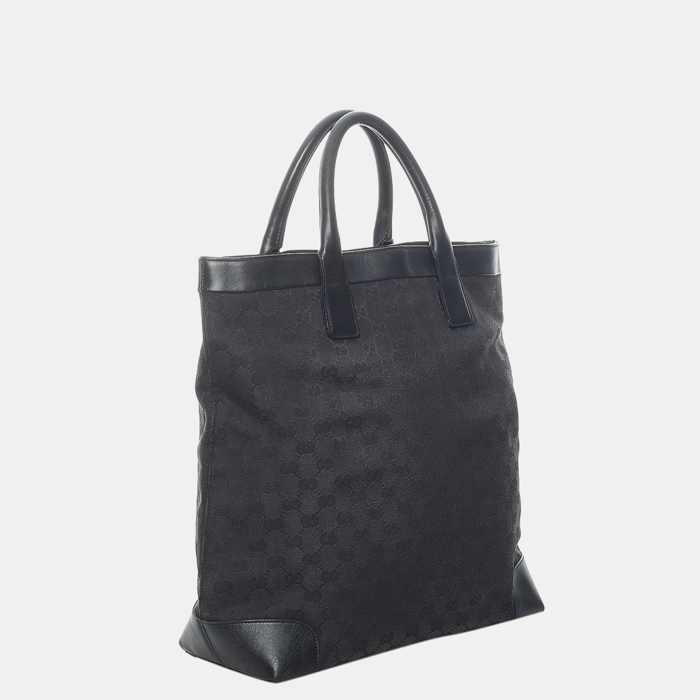 

Gucci Black GG Canvas Tote Bag