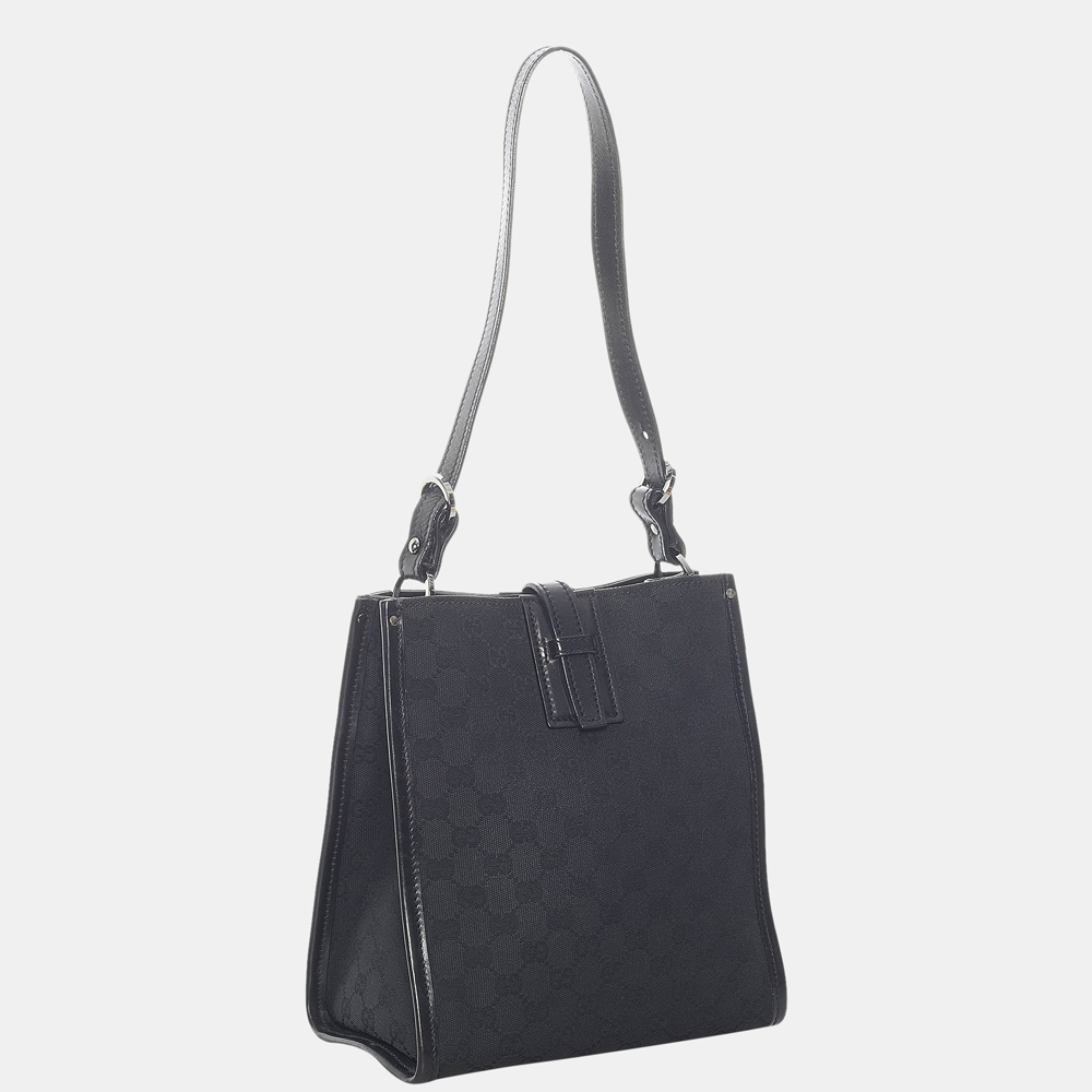 

Gucci Black GG Canvas Shoulder Bag