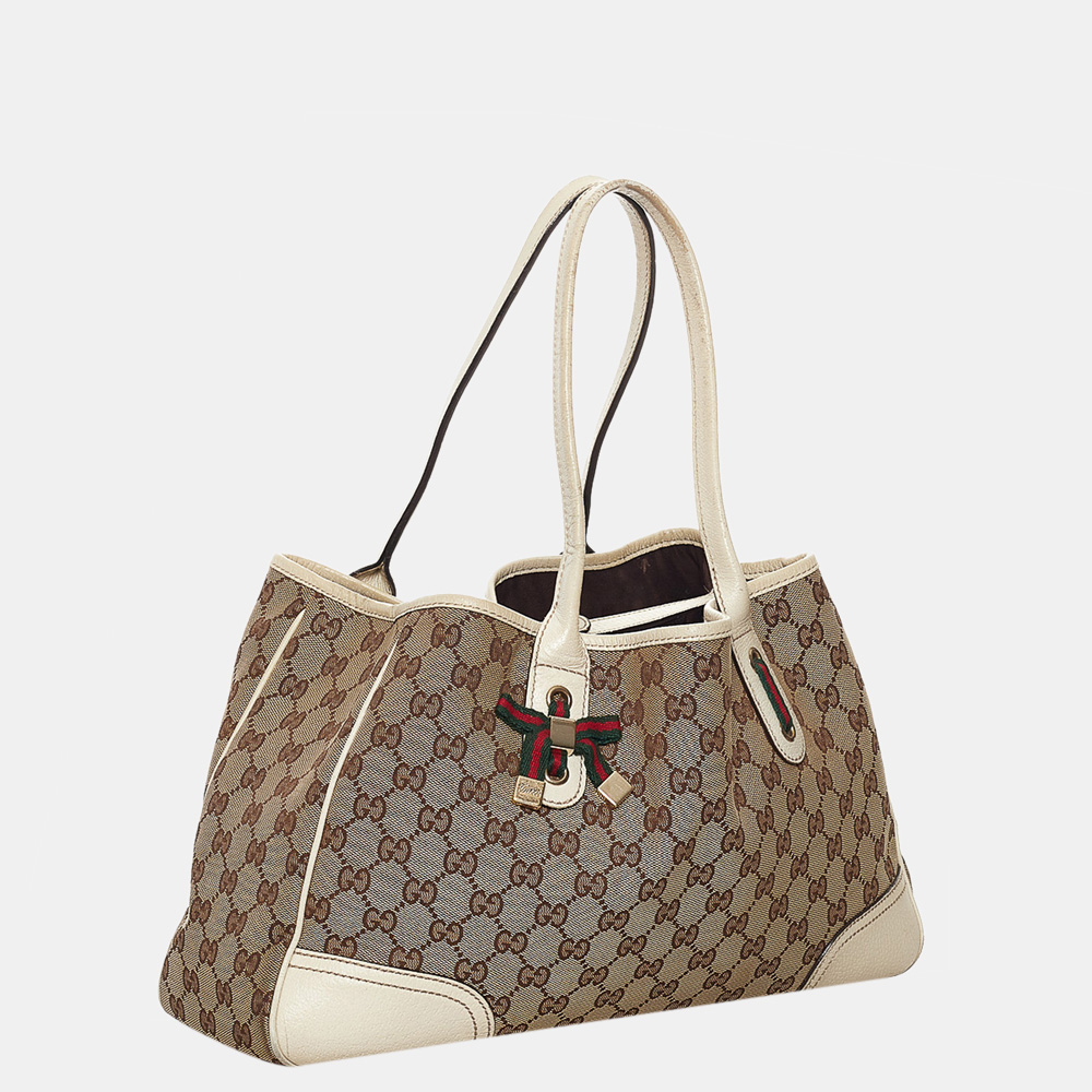 

Gucci Brown/Beige GG Canvas Princy Tote Bag