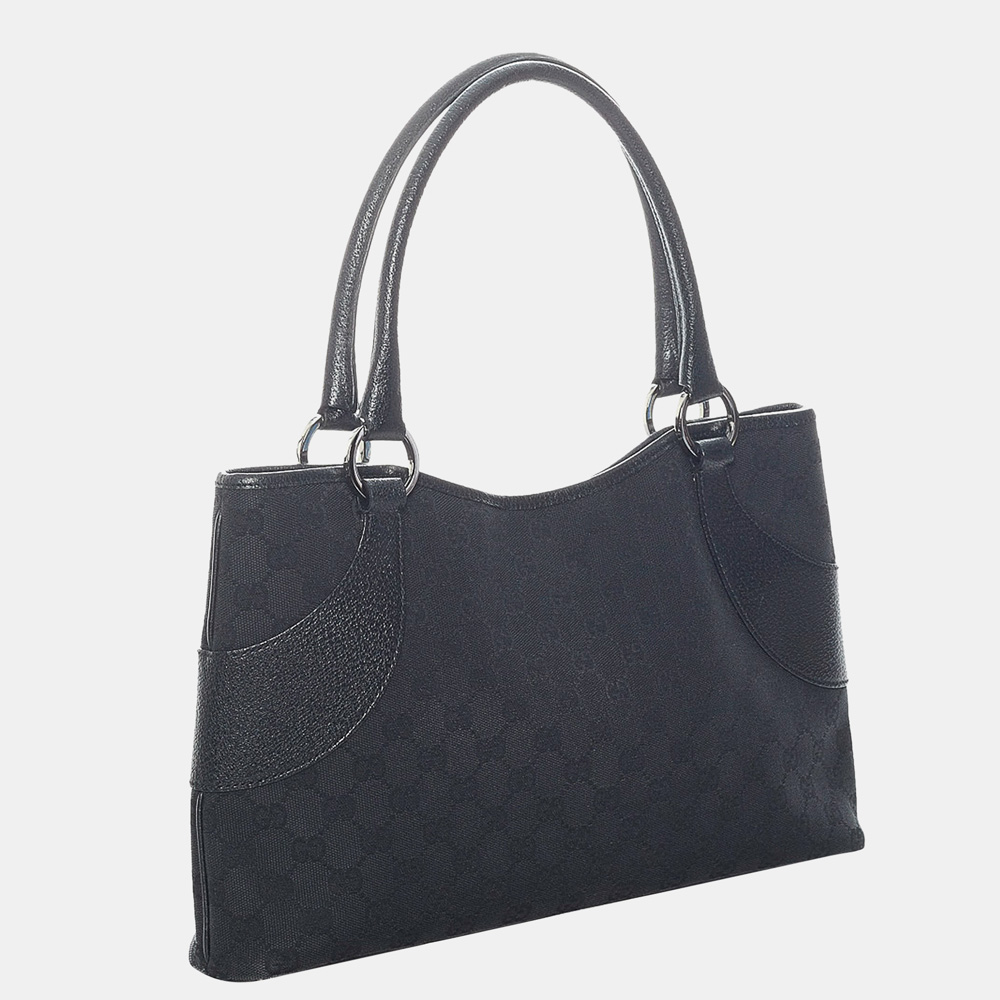 

Gucci Black GG Canvas Tote Bag
