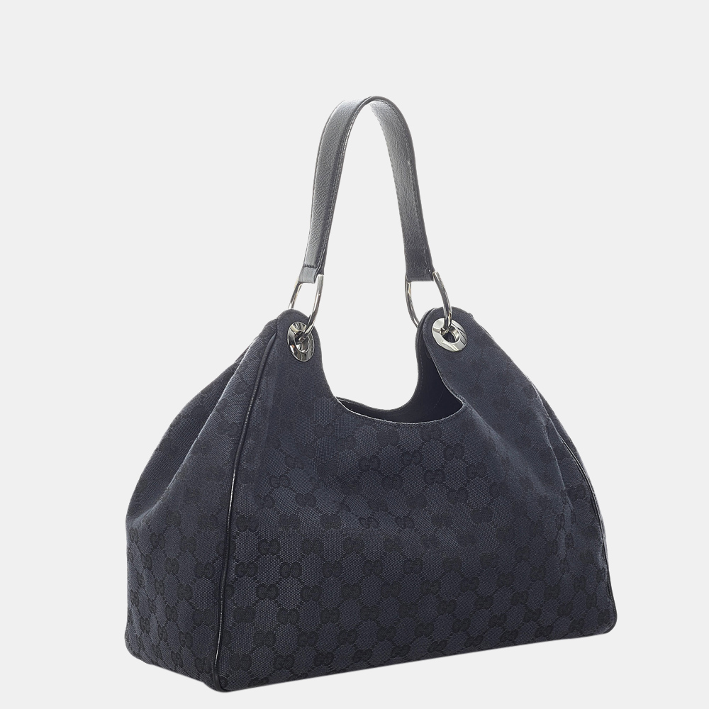 

Gucci Black GG Canvas Shoulder Bag
