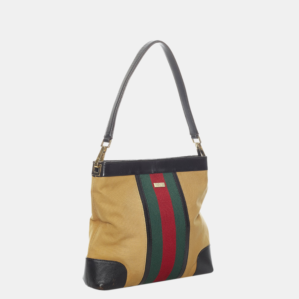 

Gucci Brown/Multi Web Canvas Shoulder Bag