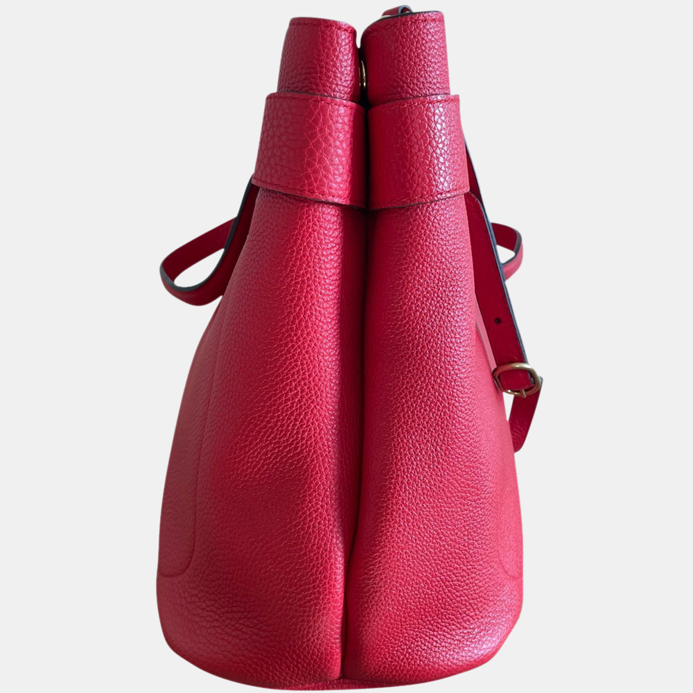 

Gucci Red Saffiano Leather Bright Bit Tote Bag