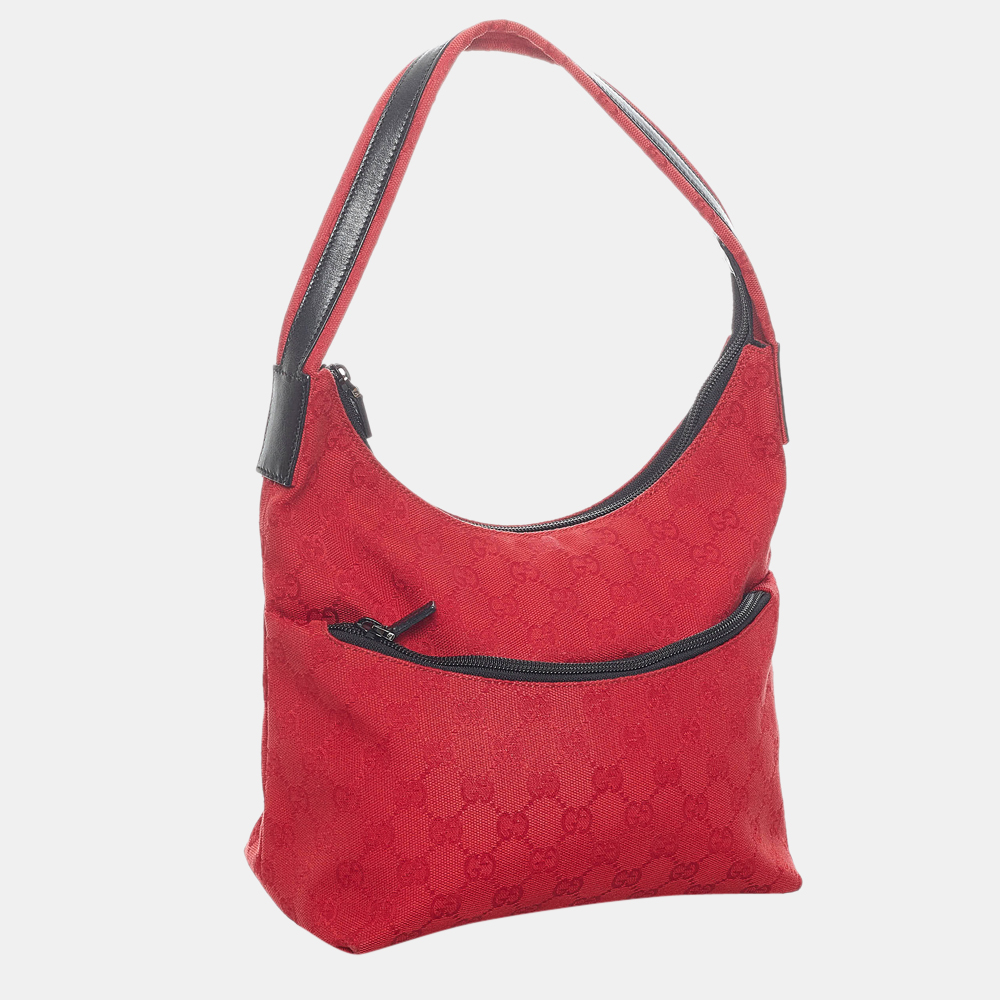 

Gucci Red GG Canvas Shoulder Bag