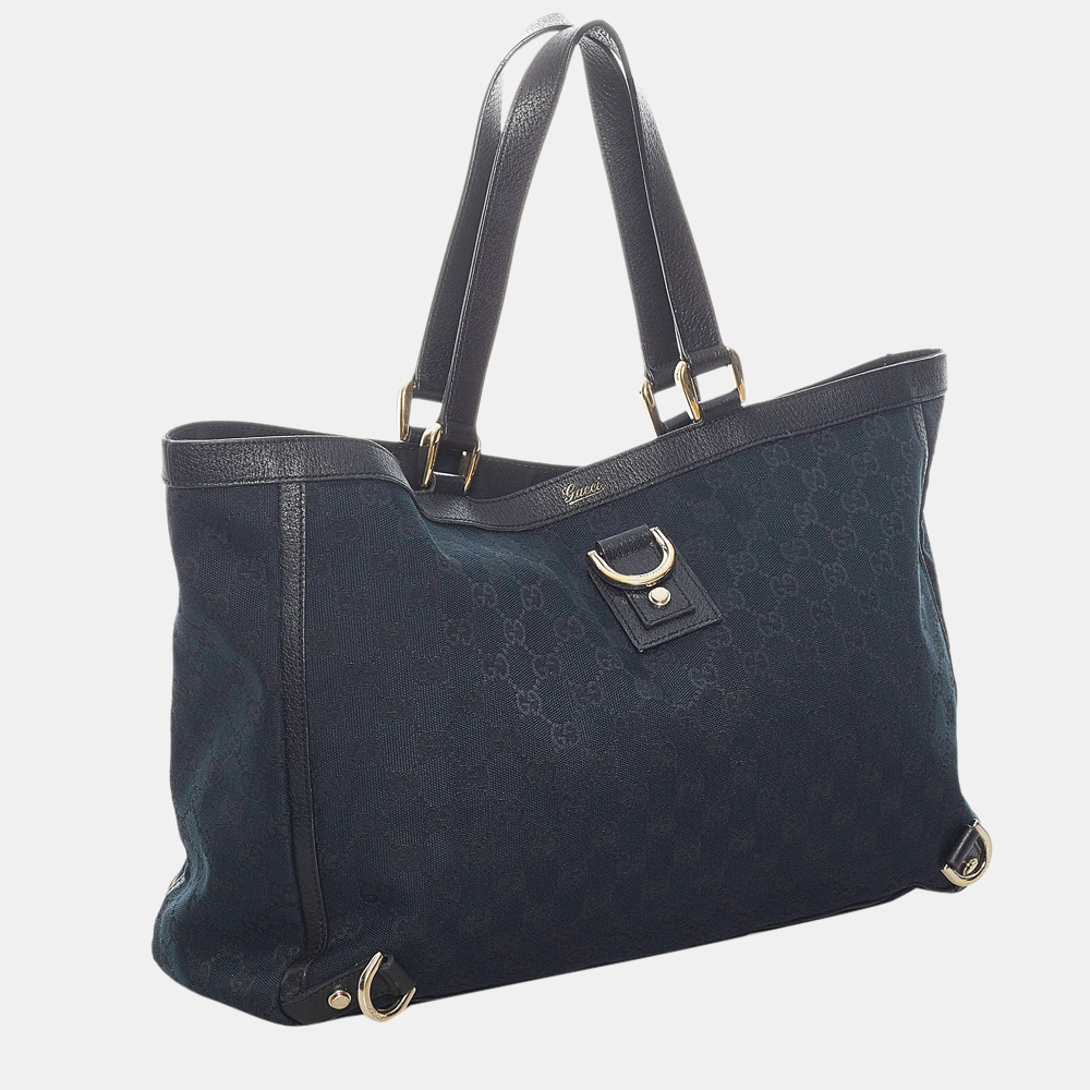 

Gucci Black GG Canvas Abbey D- Ring Tote Bag