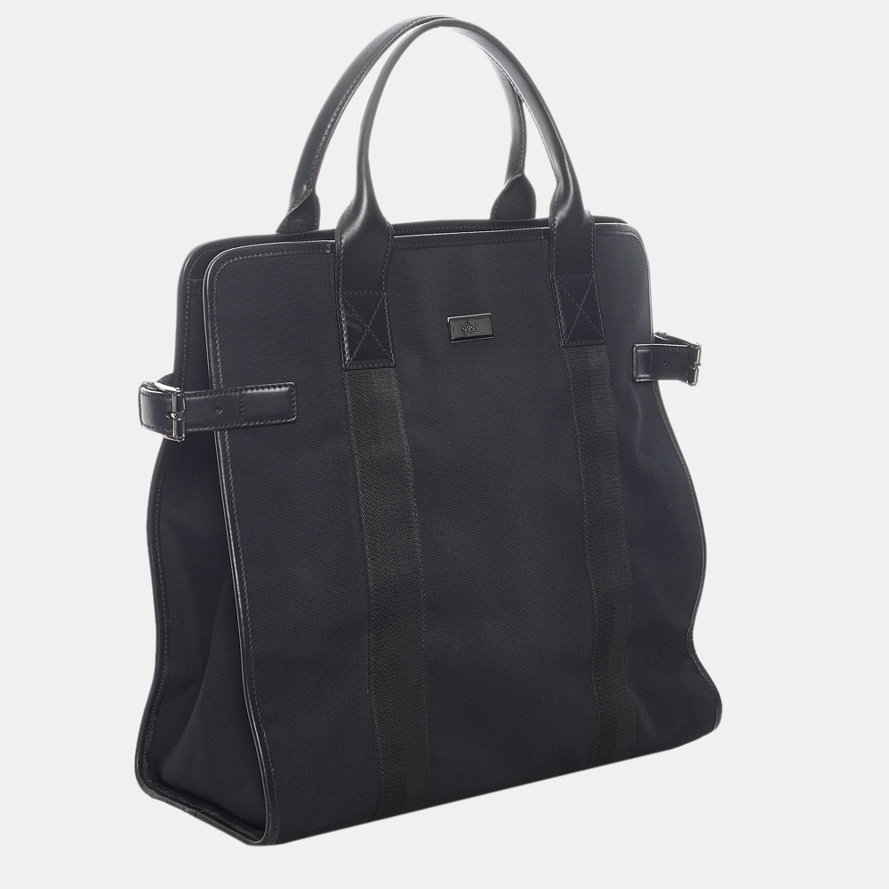 

Gucci Black Canvas Tote Bag