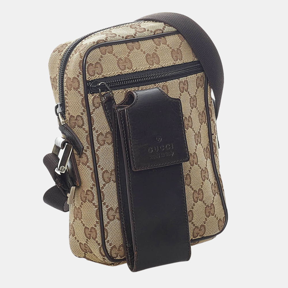 

Gucci Beige/Brown GG Canvas Crossbody Bag