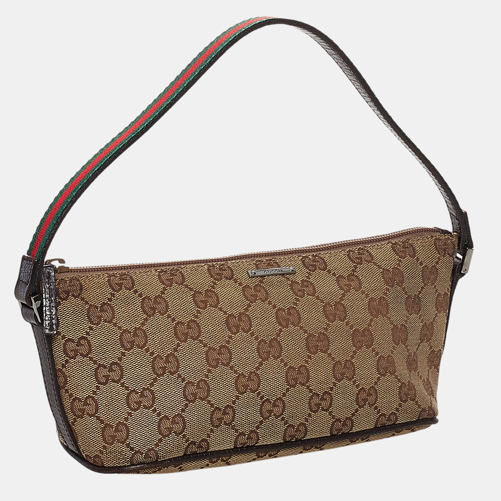 

Gucci Beige/Brown GG Canvas Boat Baguette