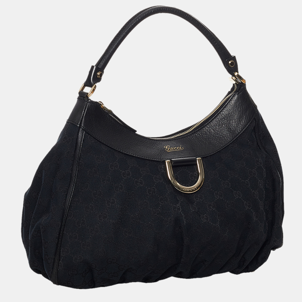 

Gucci Black GG Canvas Abbey D-Ring Shoulder Bag