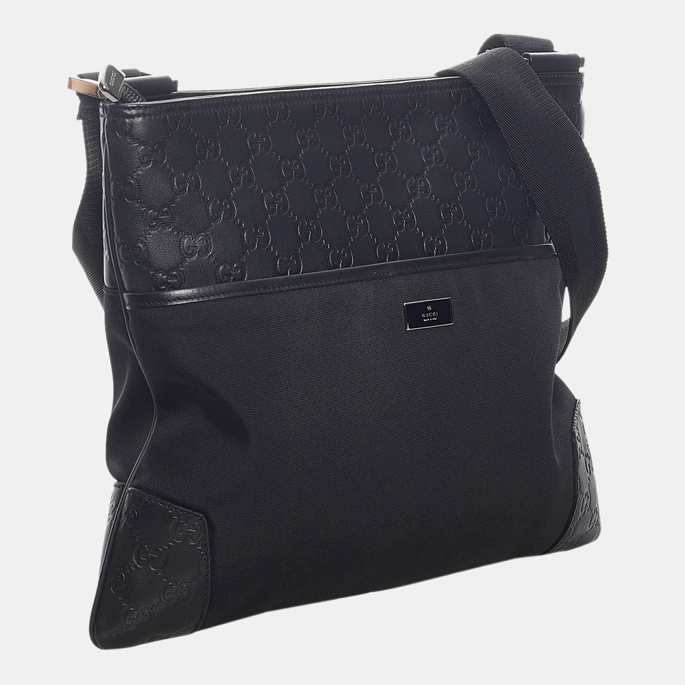 

Gucci Black Guccissima Crossbody Bag