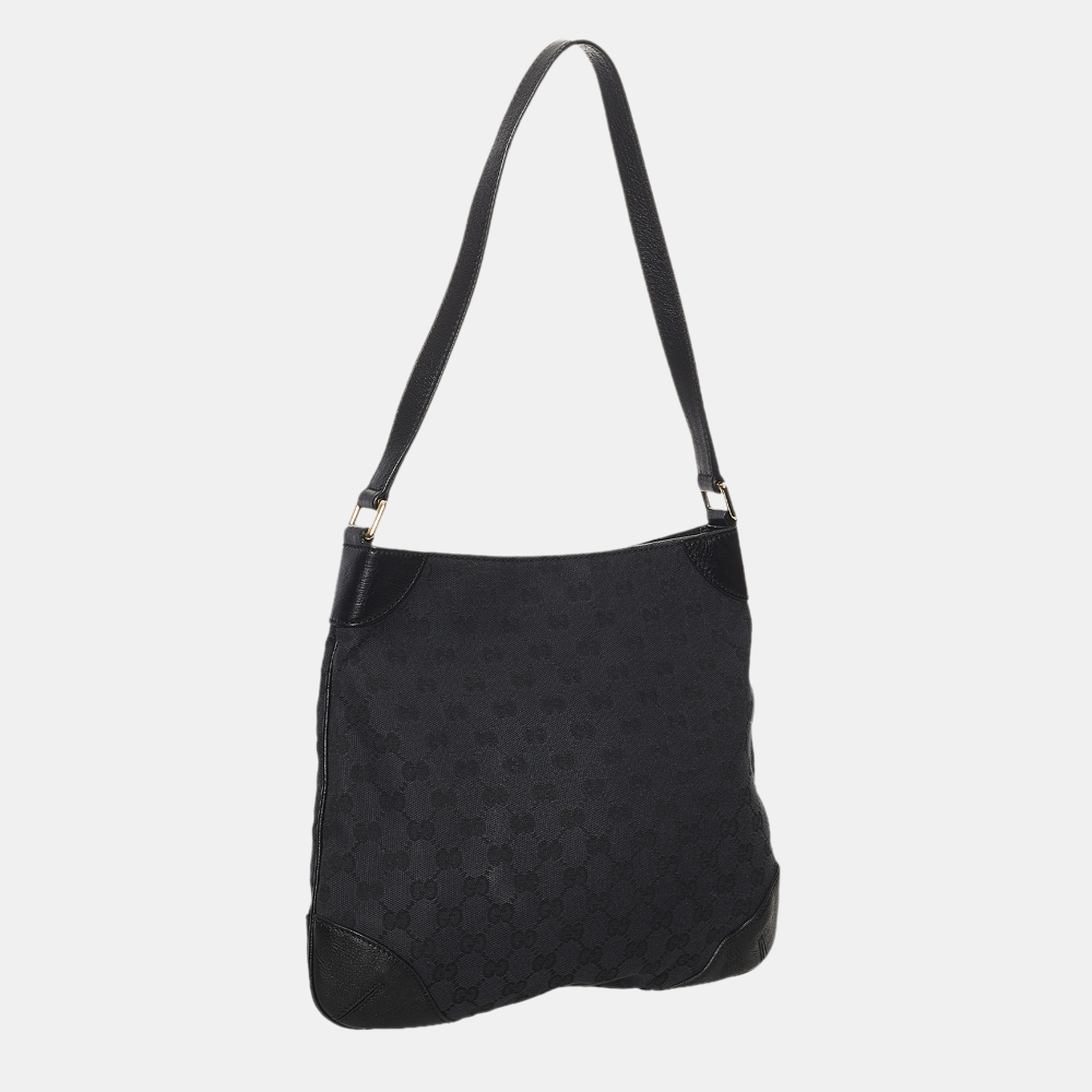 

Gucci Black GG Canvas Shoulder Bag