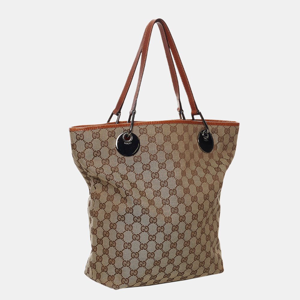 

Gucci Beige/Brown GG Canvas Eclipse Tote Bag