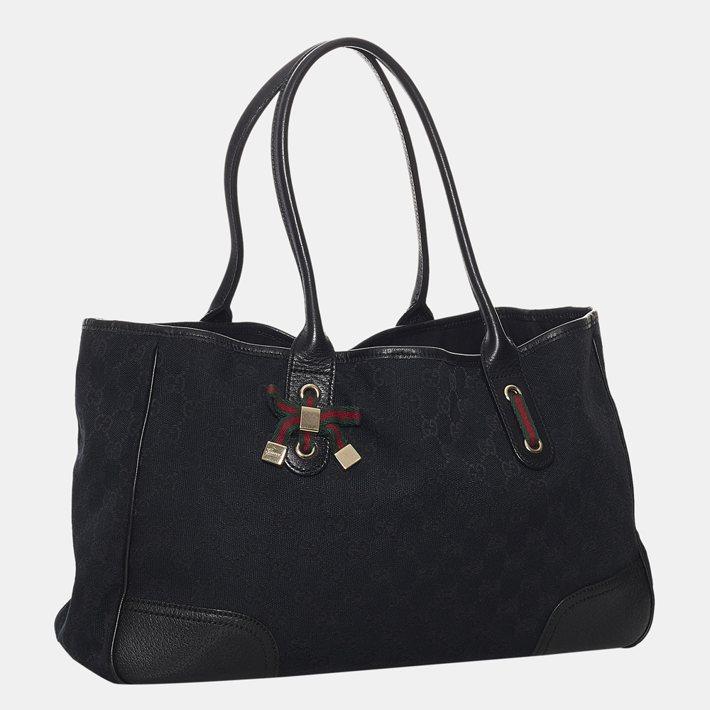 

Gucci Black GG Canvas Princy Tote Bag