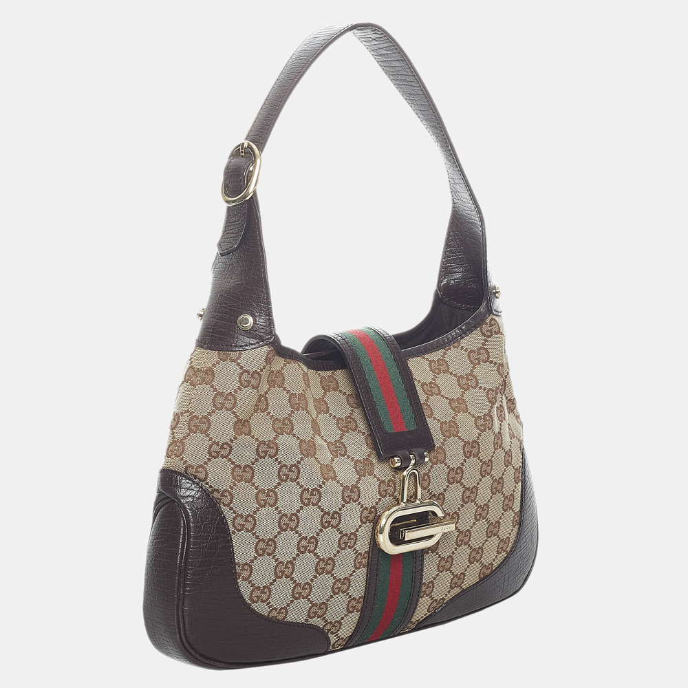 

Gucci Beige/Brown/Multi Color GG Canvas Web Jackie Shoulder Bag