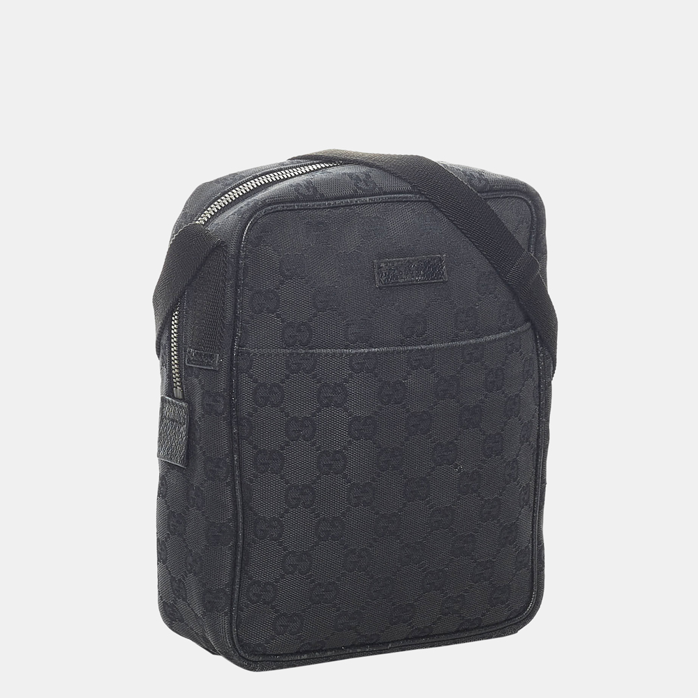 

Gucci Black GG Canvas Crossbody Bag