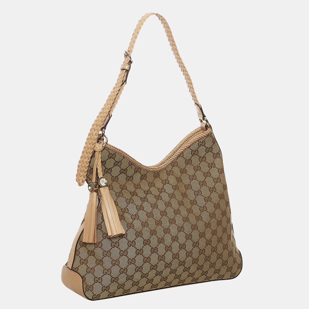 

Gucci Beige/Brown GG Canvas Marrakech Shoulder Bag