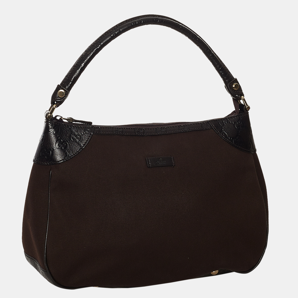 

Gucci Brown Guccissima Canvas Shoulder Bag