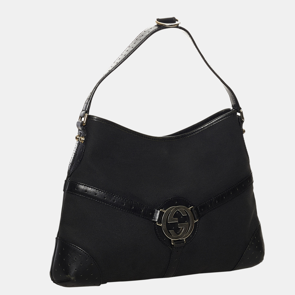 

Gucci Black Canvas Reins Shoulder Bag