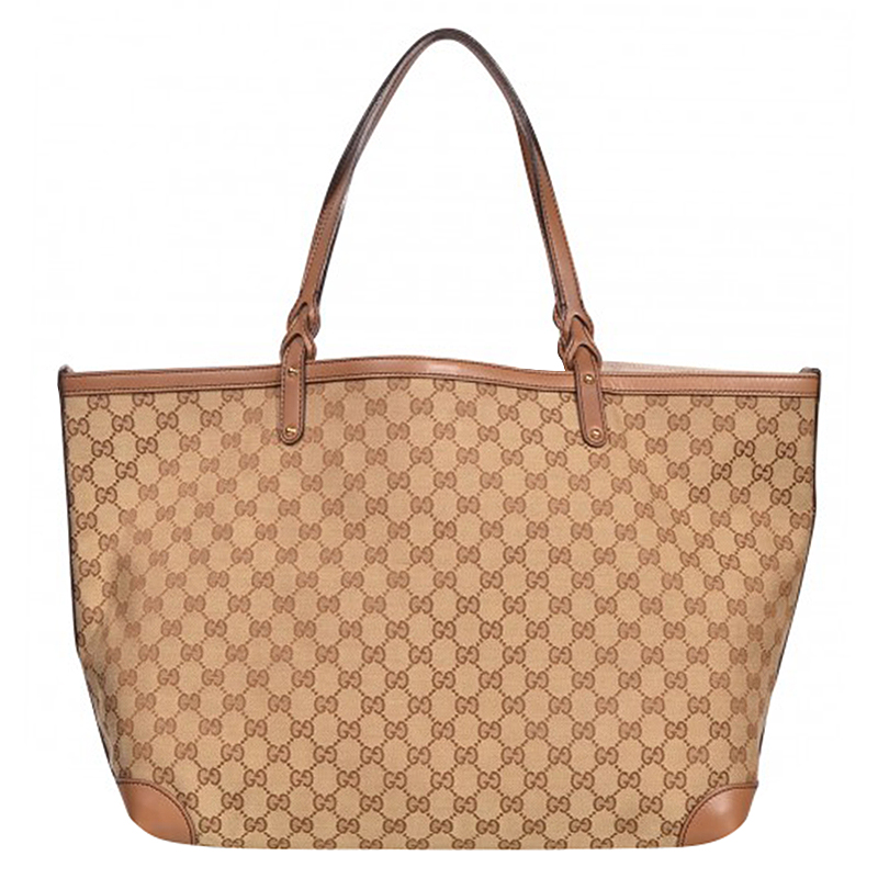 

Gucci Brown Monogrammed Canvas Tote Bag