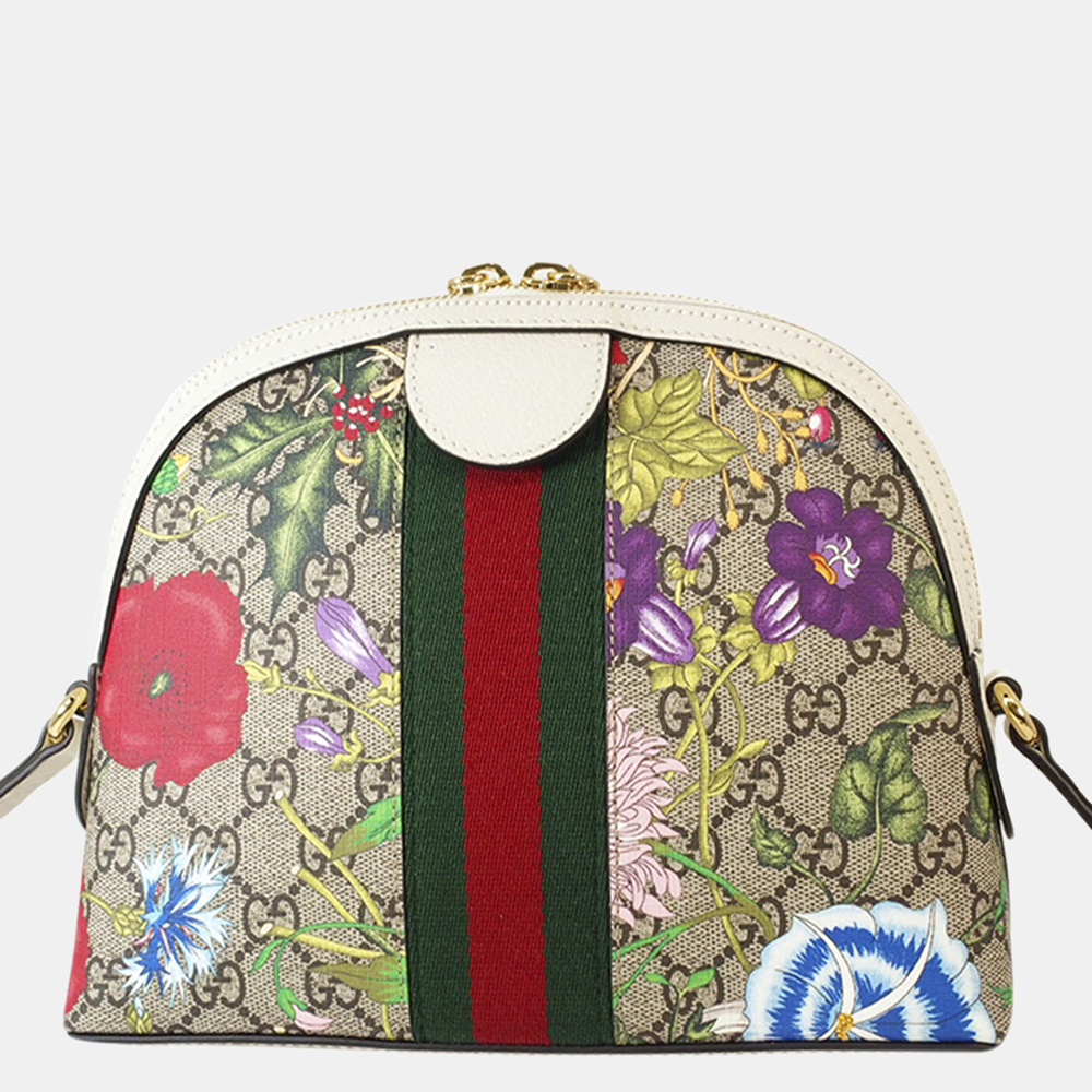

Gucci Beige/Brown/Multi Color GG Supreme Flora Ophidia Crossbody Bag