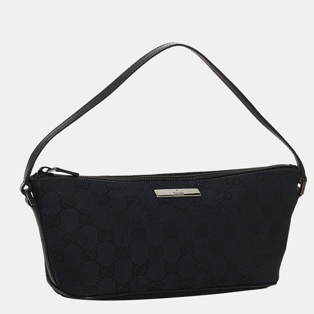 

Gucci Black GG Canvas Boat Baguette