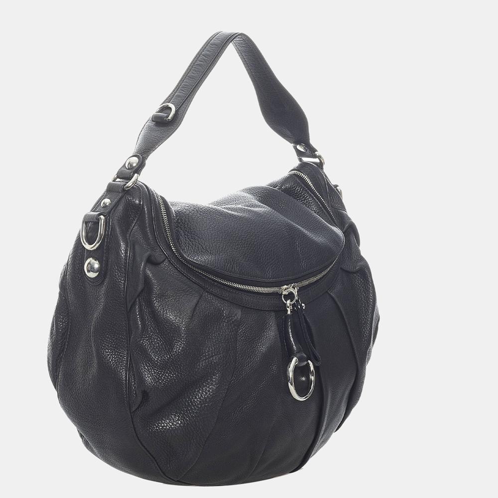 

Gucci Black Icon Bit Leather Hobo Bag