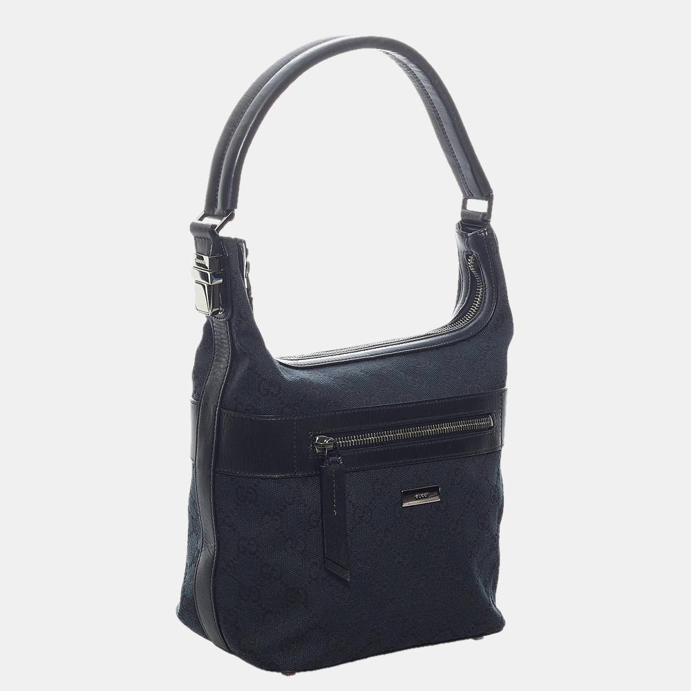 

Gucci Black GG Canvas Shoulder Bag