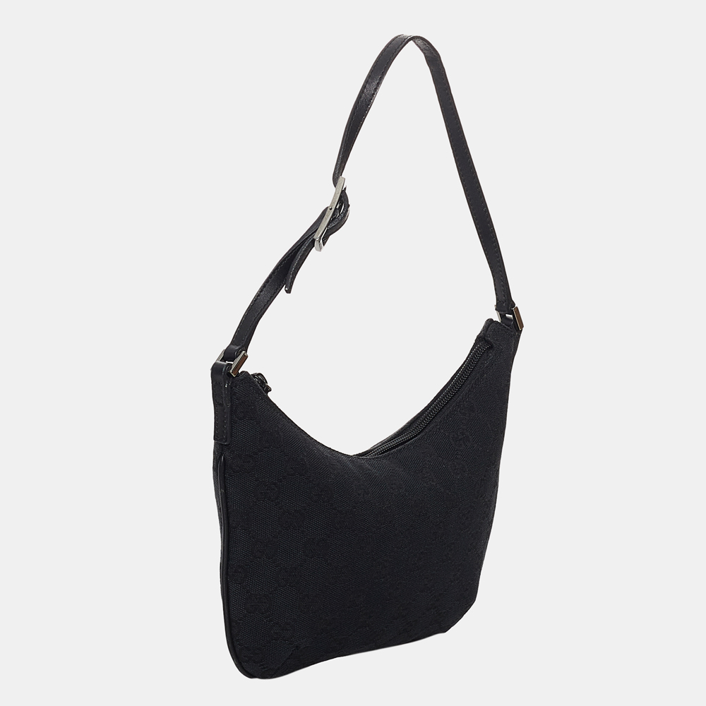 

Gucci Black GG Canvas Shoulder Bag