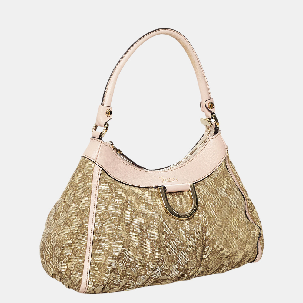 

Gucci Beige/Brown/Pink GG Canvas Abbey D-Ring Shoulder Bag