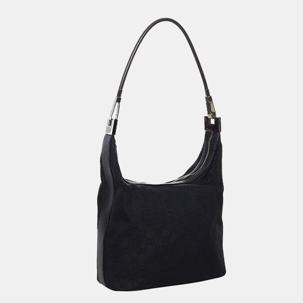 

Gucci Black GG Canvas Shoulder Bag