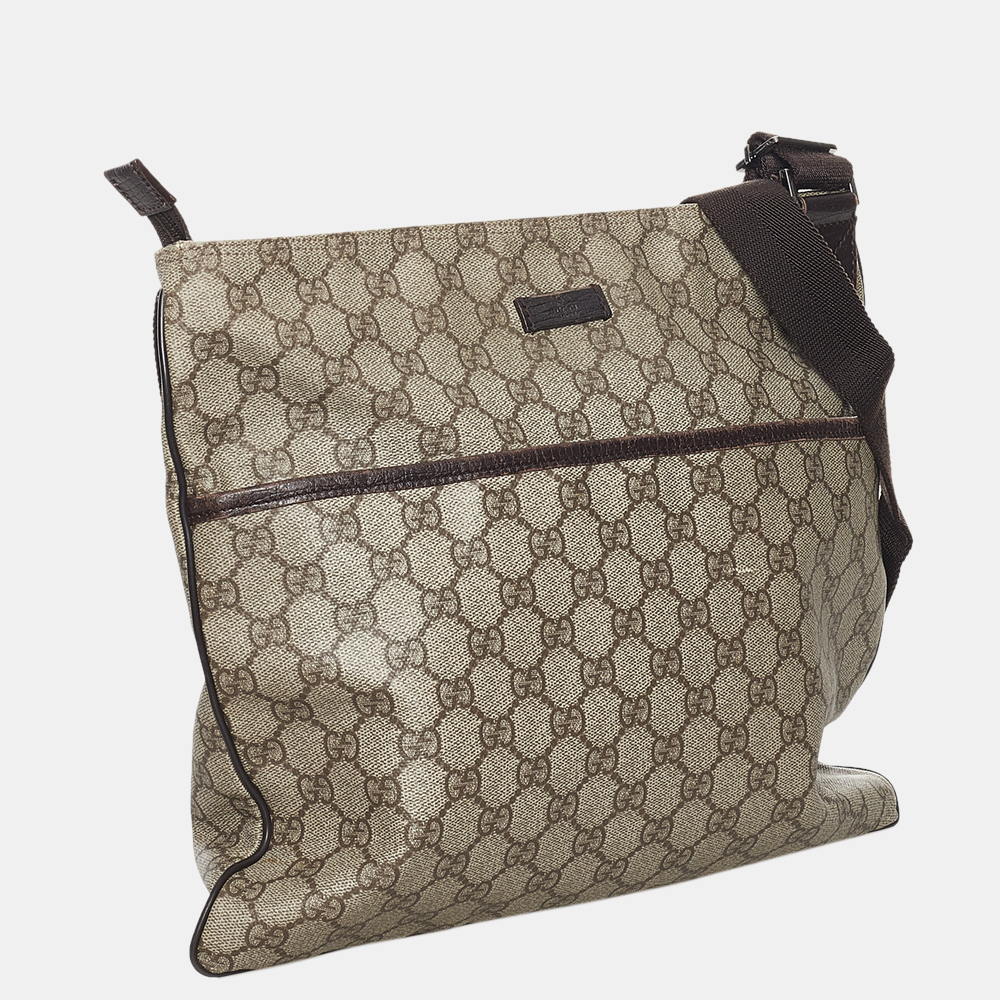 

Gucci Beige/Brown GG Supreme Crossbody Bag