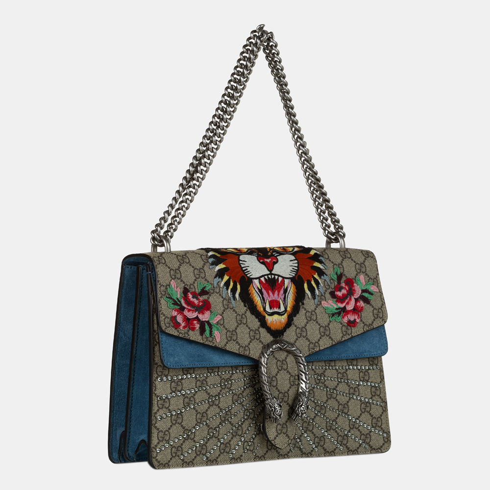 

Gucci Beige/Brown/Multi Color GG Supreme Angry Cat Dionysus Shoulder Bag