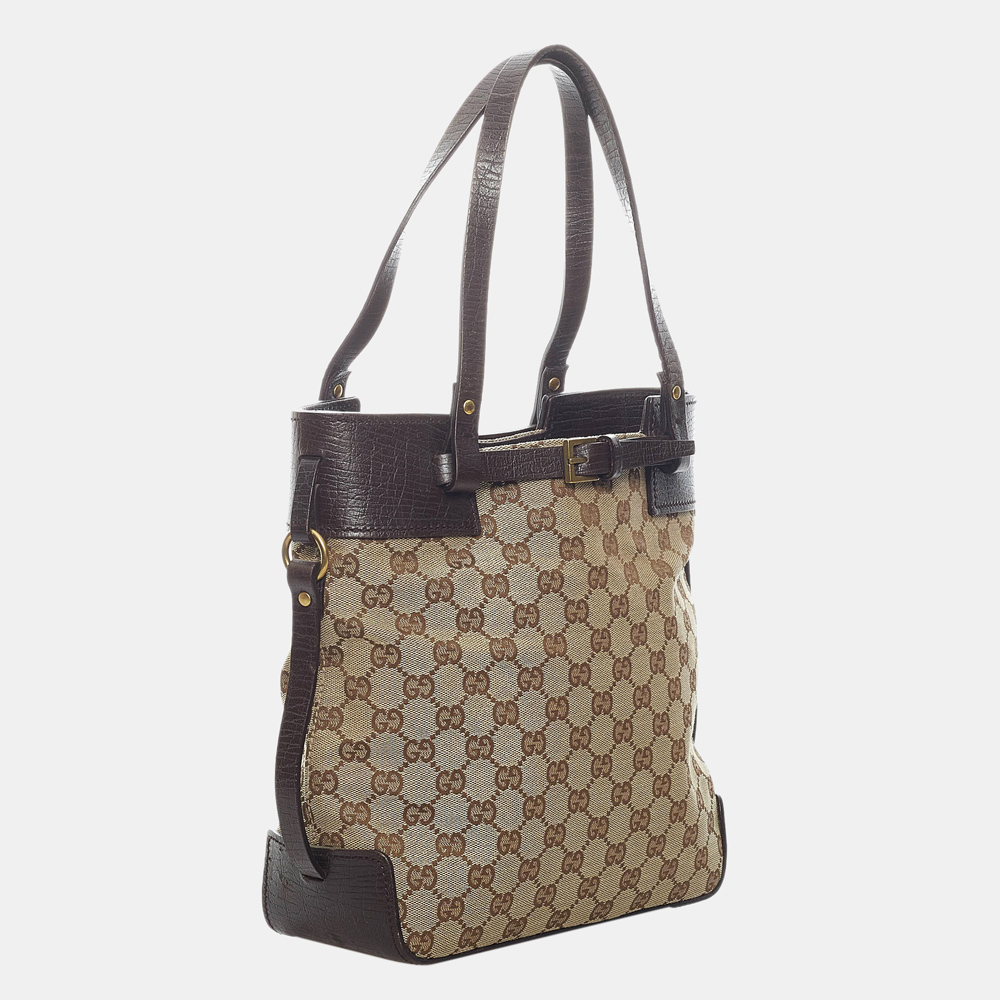 

Gucci Beige/Brown GG Canvas Handbag