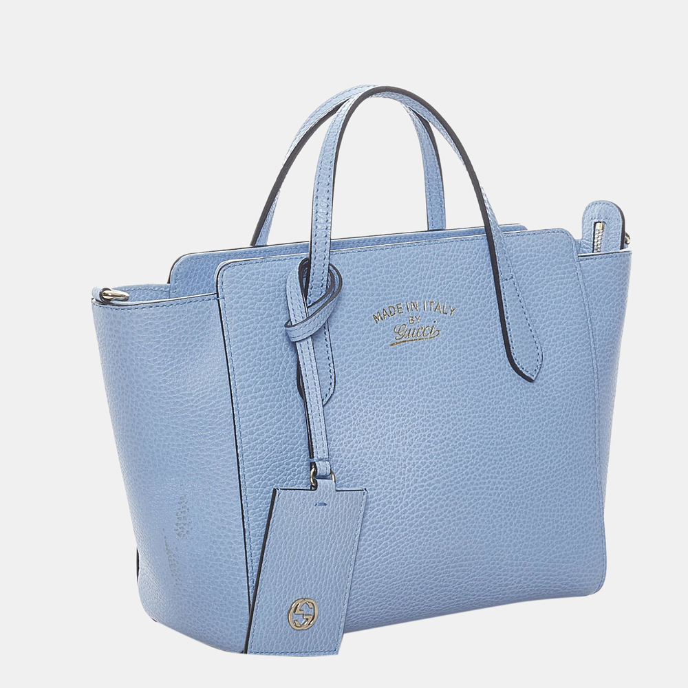 

Gucci Blue Mini Swing Leather Satchel
