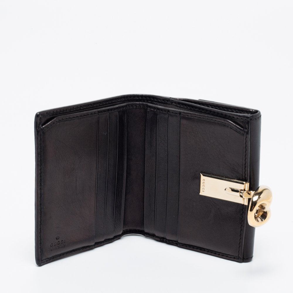 

Gucci Black GG Canvas And Leather Bifold Wallet