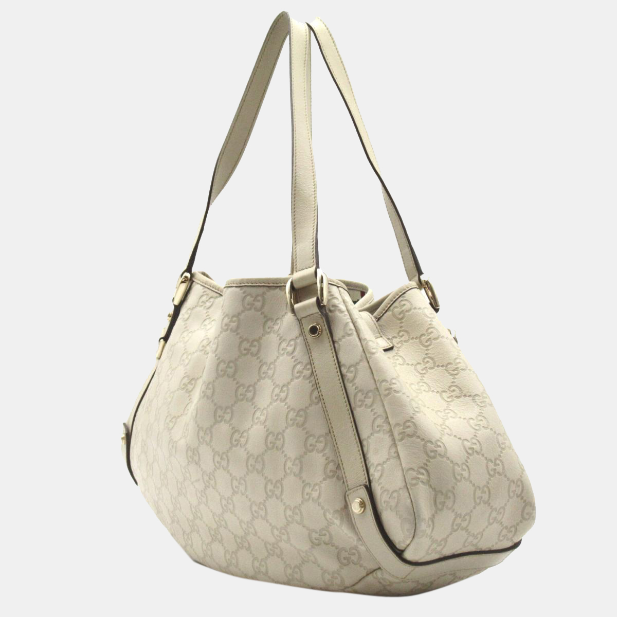 

Gucci White Abbey Guccissima Leather Shoulder Bag