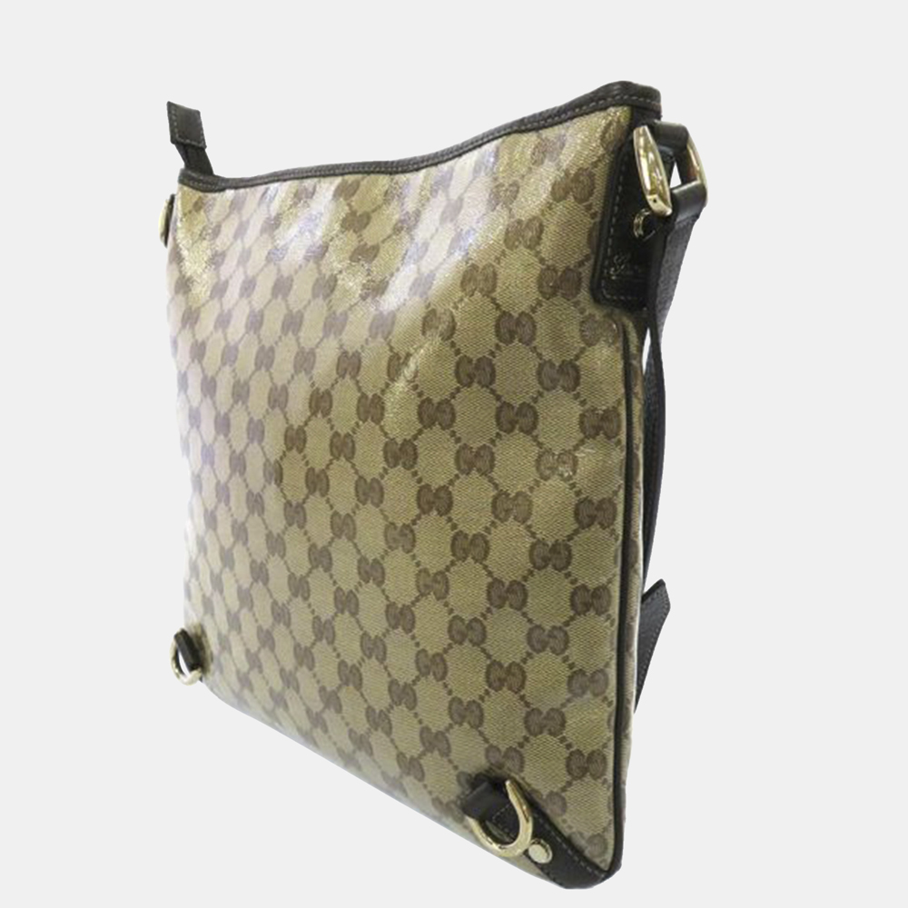 

Gucci Beige/Brown GG Crystal Abbey D-Ring Crossbody Bag