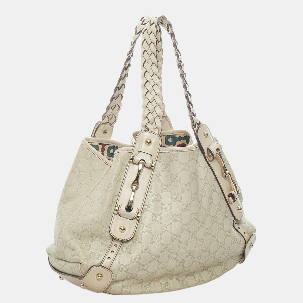 

Gucci White Guccissima Pelham Shoulder Bag