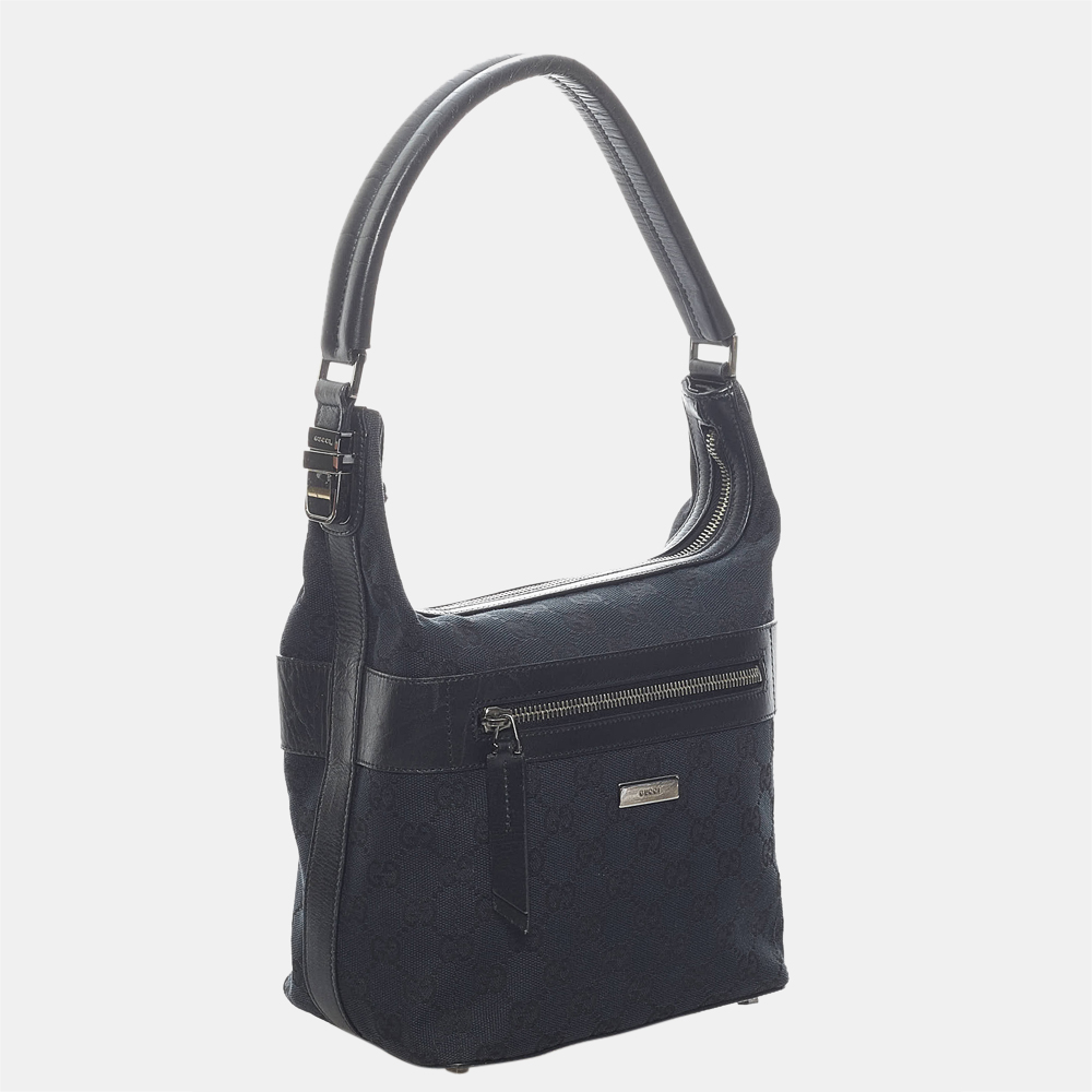 

Gucci Black GG Canvas Shoulder Bag