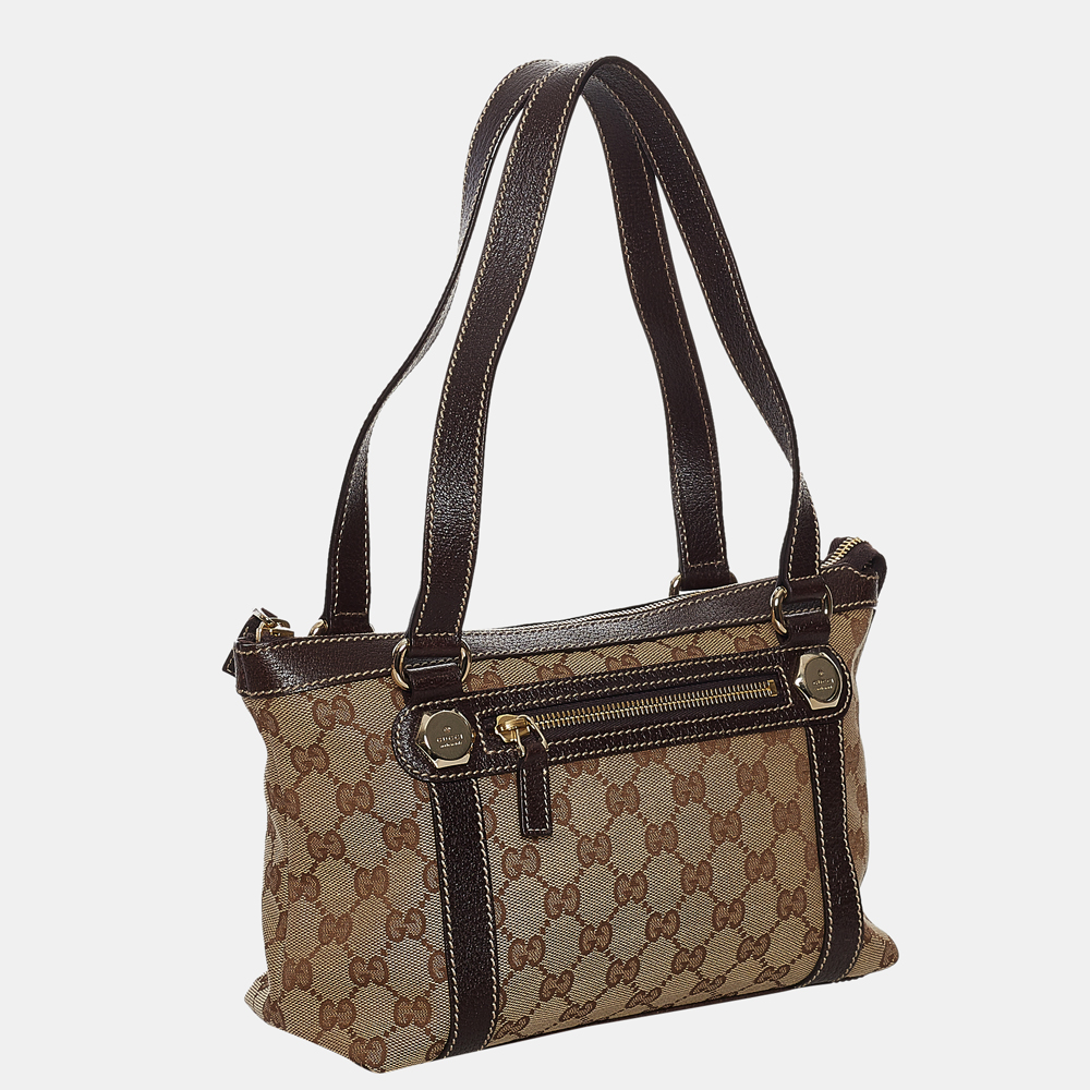 

Gucci Brown/Beige/Black GG Canvas Charmy Shoulder Bag