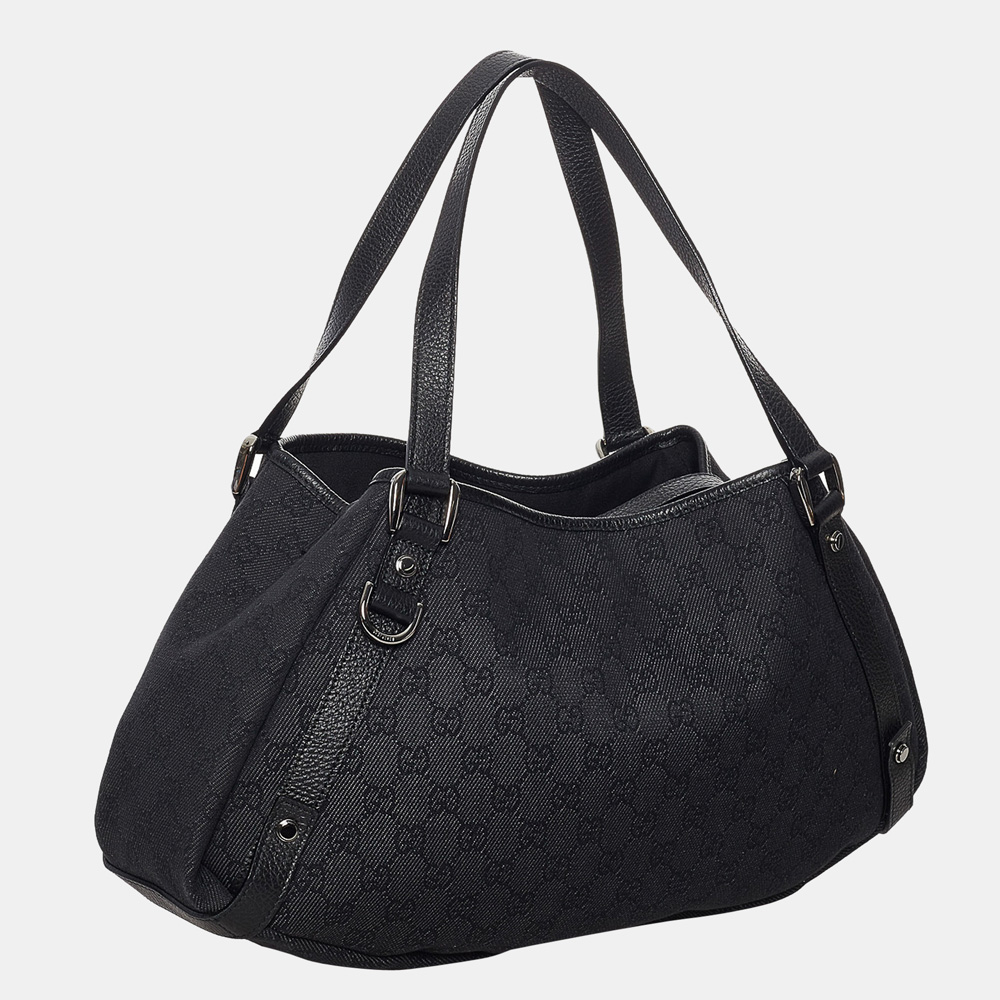 

Gucci Black GG Canvas Pelham Tote Bag