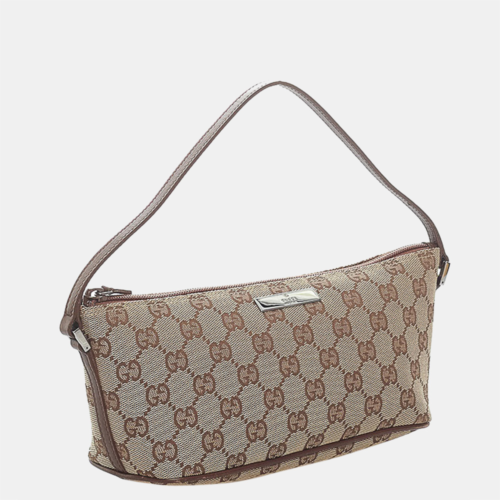 

Gucci Beige/Brown GG Canvas Boat Baguette