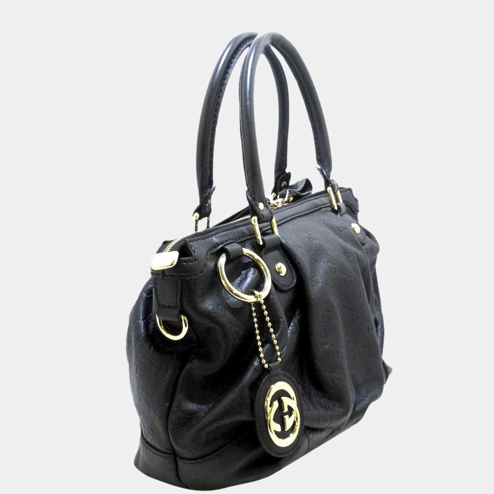 

Gucci Black Guccissima Sukey Handbag
