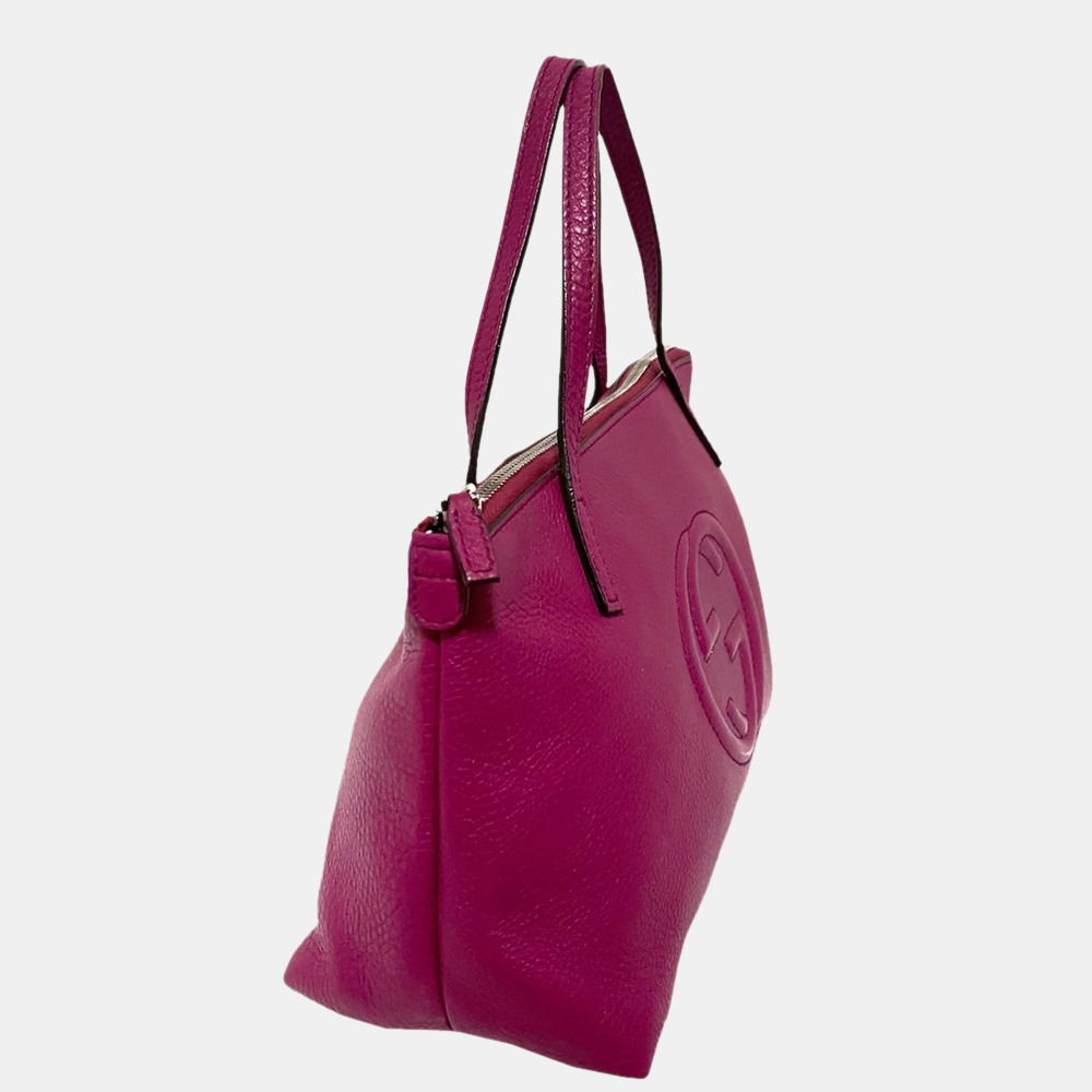 

Gucci Pink Soho Leather Tote Bag